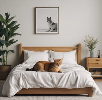 white and gray cat