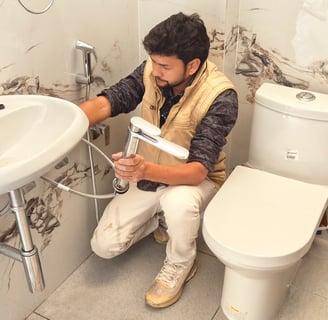 Bathroom fixture installation by plumber sonu