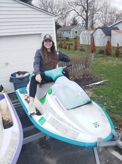 JETSKI KEPT IN A GARAGE