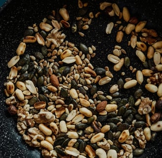 a pancaked pancaked with nuts and nuts