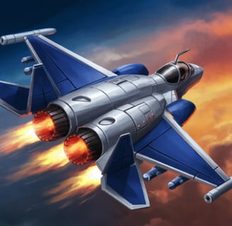 Air Space Shooter - A spaceship battling aliens in Air Space Shooter.