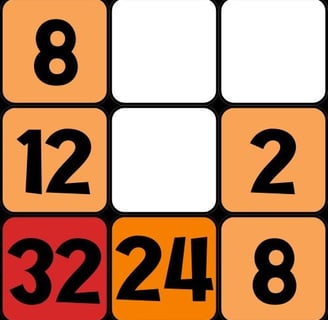 Fallen Numbers - Falling numbered tiles being aligned in a fast-paced puzzle game.