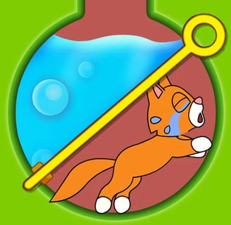 Save the Kitten - A kitten bouncing on a trampoline to safety in Save the Kitten.