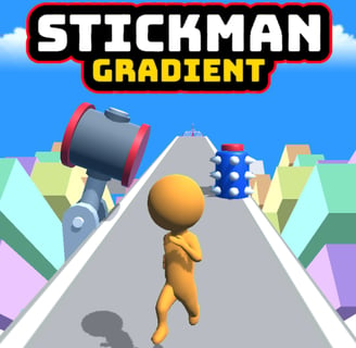 Stickman Gradient - A stickman running, jumping, and avoiding obstacles in Stickman Gradient.