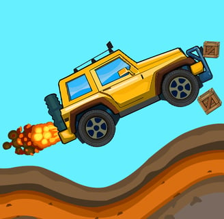 Truck Hill Adventure - A truck climbing a steep hill in a rugged environment in Truck Hill Adventure