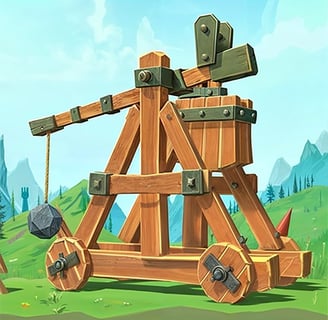 War Machine - A trebuchet firing at enemy fortifications in War Machine.