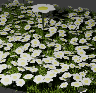 High-quality 3D wildflower scene created for VFX and animations.