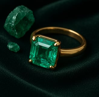 Ring met smaragd