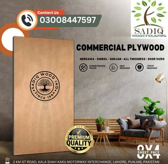 A Plywood Sheet made of Brown Veneer and Gurjan Veneer