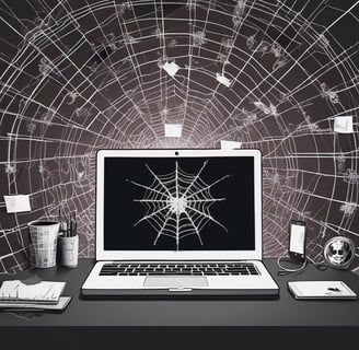 uma tela de laptop com uma tela de laptop quebrada