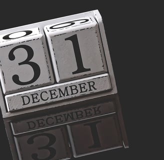 Perpetual calendar set on December 31