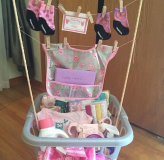 DIY laundry basket baby basket