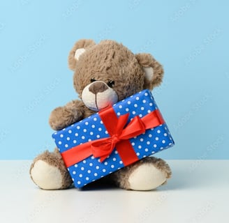 bear holding gift