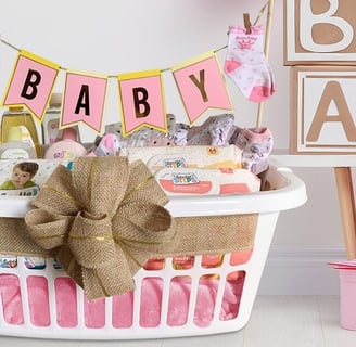 baby basket in laundry basket