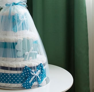 wrapped diaper cake