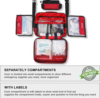 Premium 420 Piece Large First Aid Kit for Home, Car, Travel, Camping, Truck, Hiking, Sports, Office, Vehicle & Outdoor