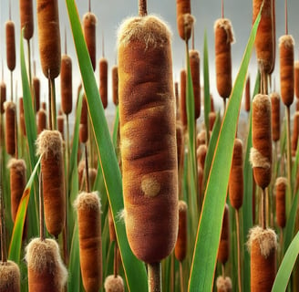 Cattails in a pond