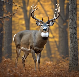 a deer with a white beard and a white beard