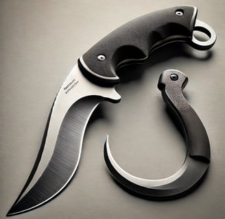 two types of gut hook knife blades