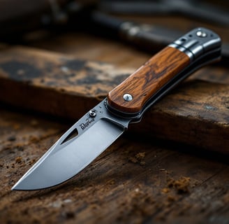 Custom EDC folding knife open