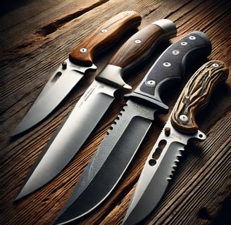 Custom knives tailored for every adventure – culinary, hunting, survival. Precision meets purpose.