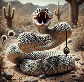 a rattle snake in the desert