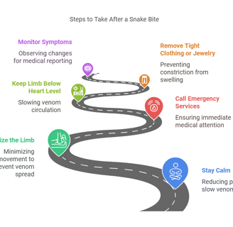 an infographic about snake bites