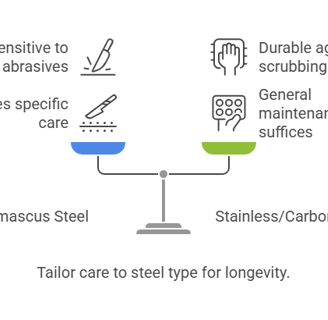an infographic showing the types of blade steel