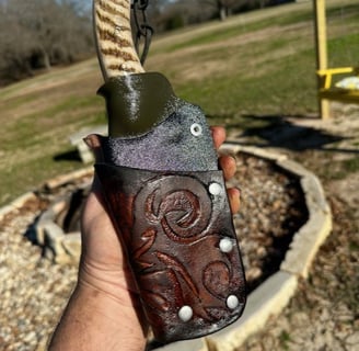 rams horn custom handcrafted knife