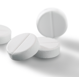 White Letrozole fertility medication pills on a white background