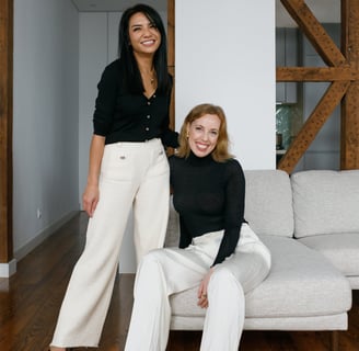 Fertie co-founders Zoe and Jane smiling together – building fertility support together
