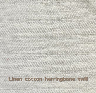 Linen cotton herringbone twill