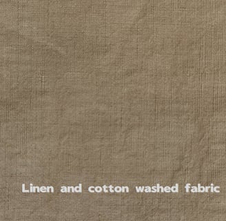 Linen and cotton washed fabric