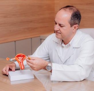 médico ginecologista em consulta para realização de exames preventivos