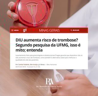notícia sobre o contraceptivo DIU
