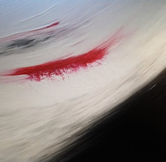 canvas painting simulating an injury