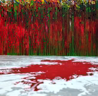 peinture paysage fleur de toute les couleurs