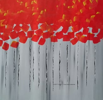 peinture d'arbres en d'automne 