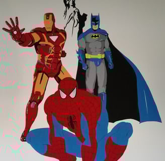 peinture sur mur super héros