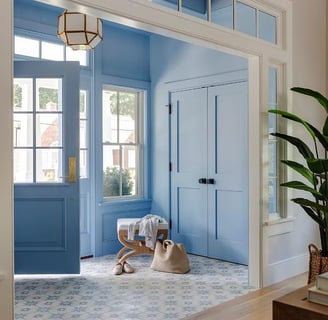 baby blue front door 