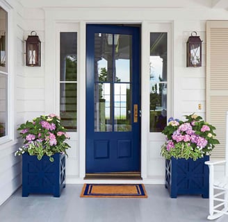 navy blue front door 