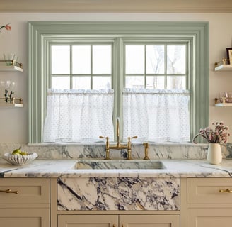 white and black polka dot kitchen window curtains