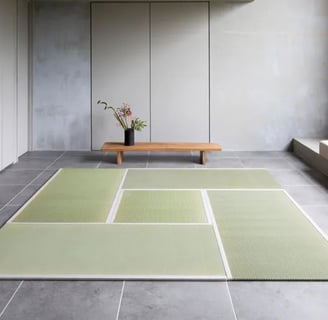 green rush grass tatami mat