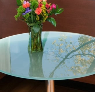 frosted table