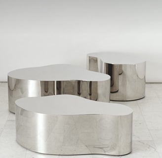 stainless steel metal table coffee table