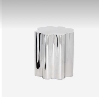 stainless steel metal end table