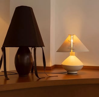 brown lamps, cream lamps, neutral lamps, modern table lamps, linen lampshade