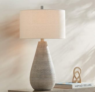 neutral lamp with linen lamp shade