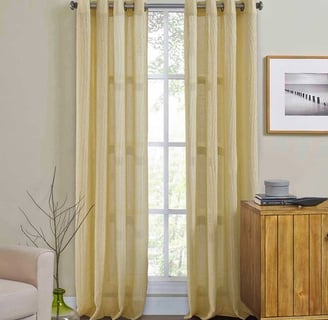 sheer yellow curtains