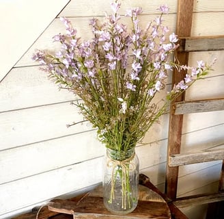 faux purple wildflowers